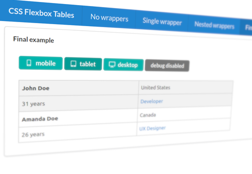 How To Create Responsive Tables With Flexbox and React
